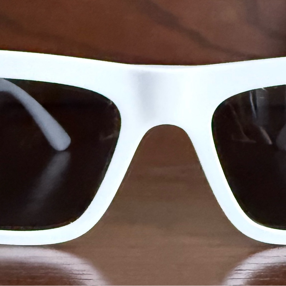 White Rectangular Sunglasses - image 1